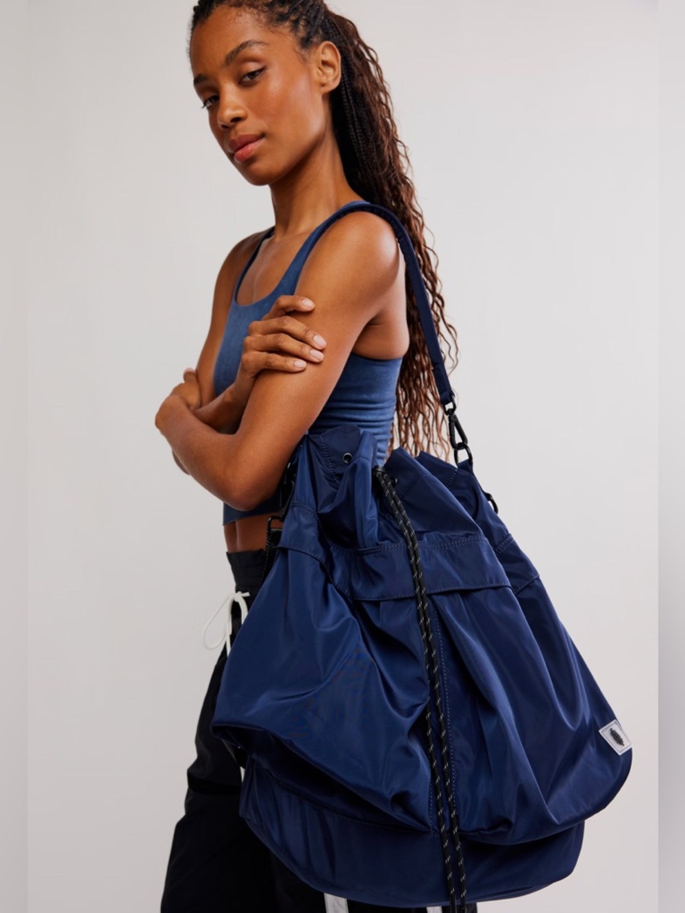 NWT Free People Ego Boost Mega Bucket in Midnight Navy Blue